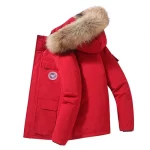 Canada Goose Style Parka 550FP Down Red with Fur