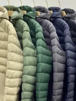 Patagonia blue hooded down jacket with detachable hood - Image 6