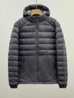 Patagonia gray hooded down jacket with detachable hood