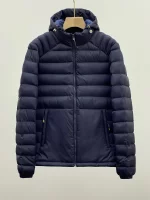 Patagonia blue hooded down jacket with detachable hood