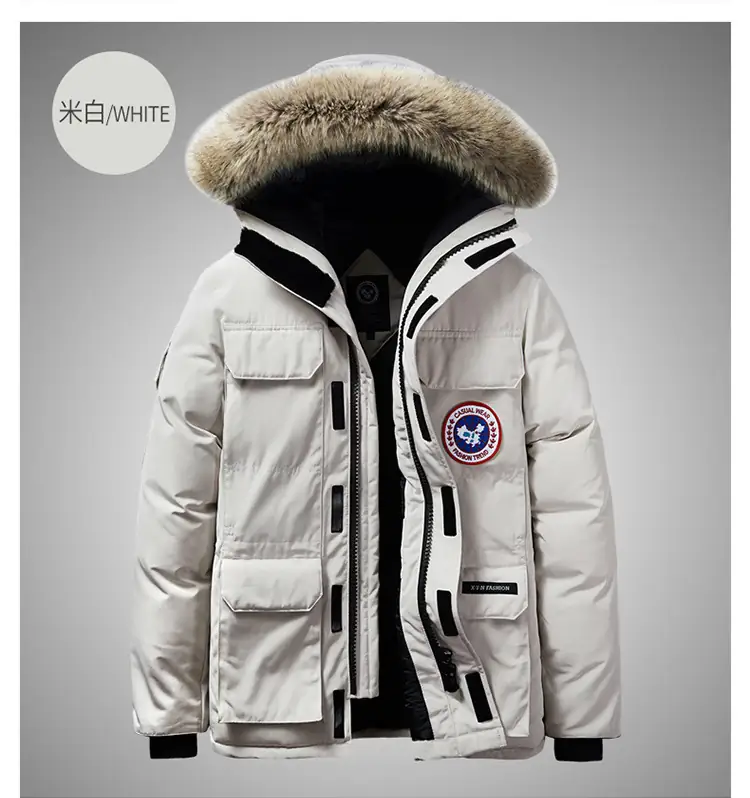 Canada Goose White Parka with 650+ Fill Power