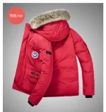 High-Quality Red Hooded Parka with Synthetic Fill - Image 2