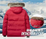 High-Quality Red Hooded Parka with Synthetic Fill - Image 3