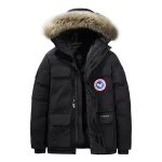 Heavyweight Black Parka with Dense Polyester Fill