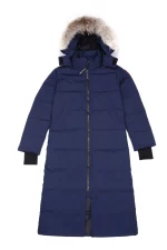 Canada Goose women's navy blue extra-long hooded coat