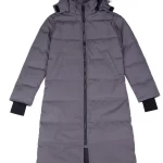 Canada Goose women's extra-long hooded coat in gray
