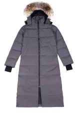Canada Goose women's extra-long hooded coat in gray